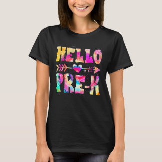 Tie Dye Hej Pre K Lärare Första Skoldagen 2 T Shirt