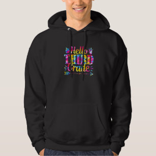 Tie Dye Hej Tredje Klass-lärardagen Hoodie