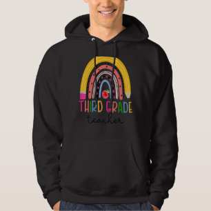 Tie Dye Hej Tredje Klass-läraren Student 1:a dagen Hoodie