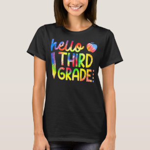 Tie Dye Hej Tredje Klass-teamet Tredje Klass tillb T Shirt