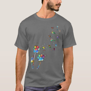 Tie Dye Hund Tass Flower Fly Dandelion Funny Tass  T Shirt