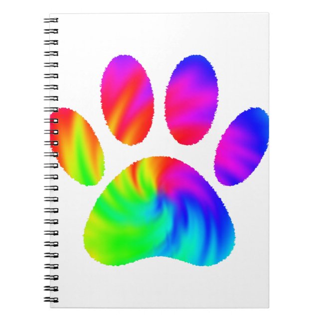 Tie Dye Hund Tassavla Anteckningsbok (Framsidan)