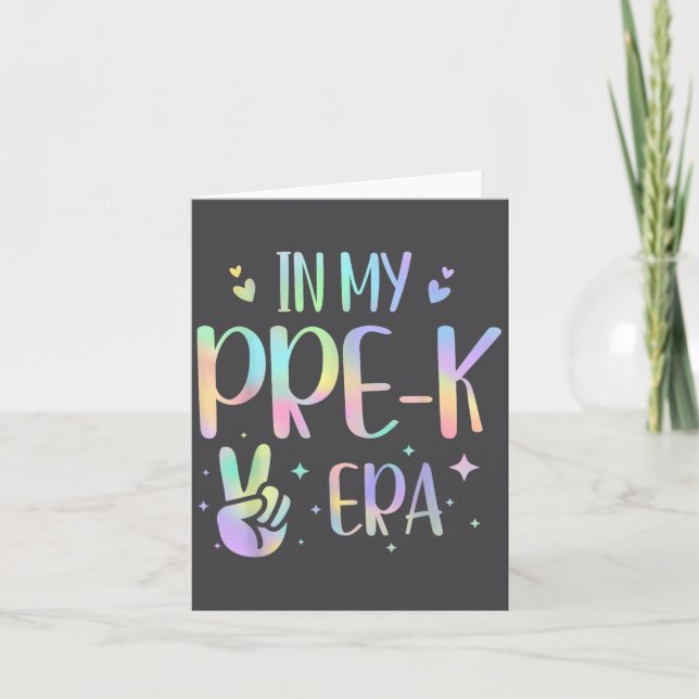 Tie Dye In My Pre-k Era  Kort (Framsida)