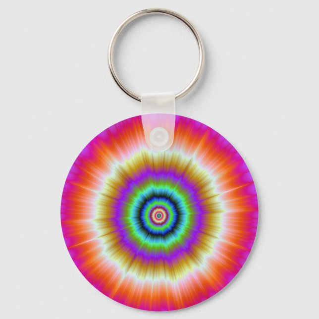 Tie-Dye in Violet Red and Grönt Nyckelring (Framsida)