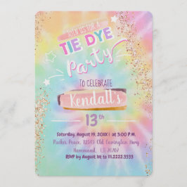 Tie Dye-inbjudan Inbjudningar