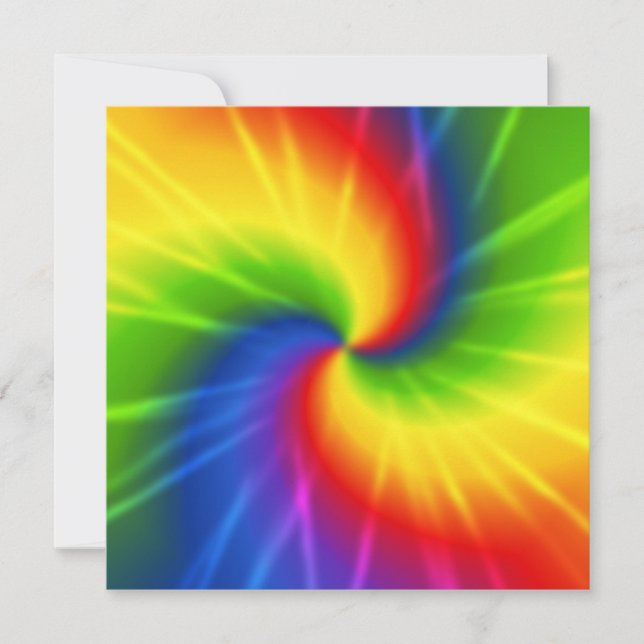 Tie Dye Inbjudningar (Framsida)