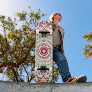 Tie Dye jul Mandala Mini Skateboard Bräda 18,5 Cm