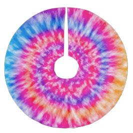 Tie Dye Julgransmatta Borstad Polyester