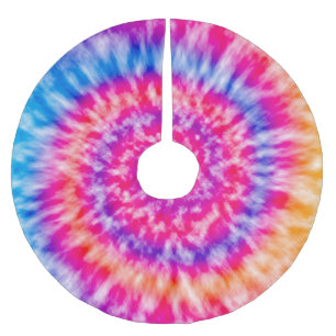 Tie Dye Julgransmatta Borstad Polyester