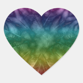 Tie-Dye Kärlek Heart Hjärtformat Klistermärke