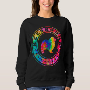 Tie Dye Keeshound Hund Mamma Pappa Pet T Shirt