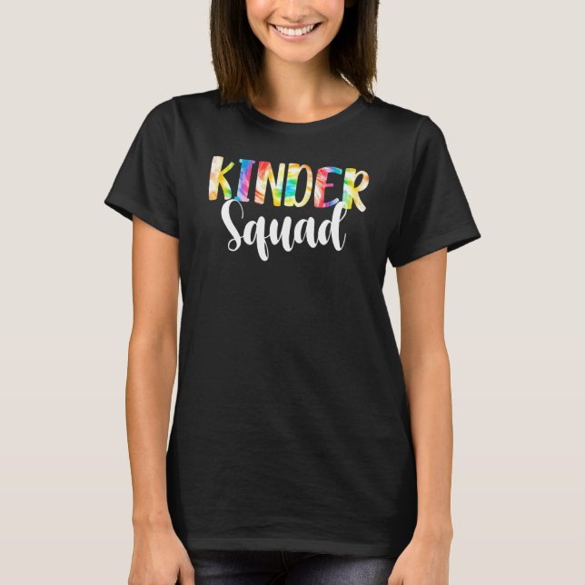 Tie Dye Kinder Squad Kindergarten Back to school B T Shirt (Framsida)