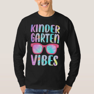 Tie Dye Kindergarten Vibes Squad 1:a skoldagen T Shirt