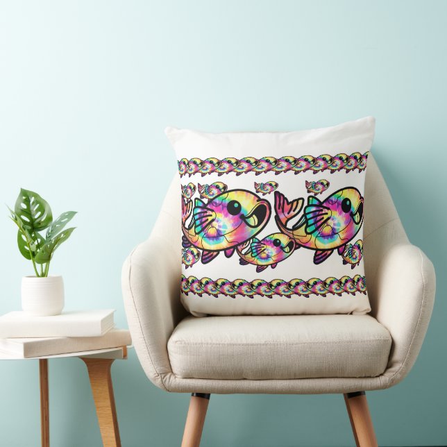 Tie Dye Koi Fisk Kudde (Stol)