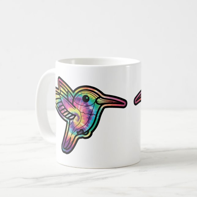 Tie Dye Kolibri Kaffemugg (Framsida vänster)