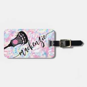 Tie Dye Lacrosse Monogram Namn Luggage Tag Bagagebricka