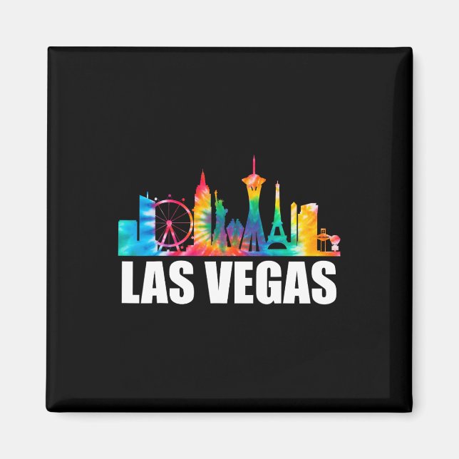 Tie Dye Las Vegas Nevada Bröllopsfest Resa Semeste Magnet (Framsidan)