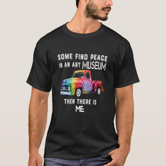 Tie Dye Lastbil Sublication Antique Classicar Car T Shirt (Framsida)