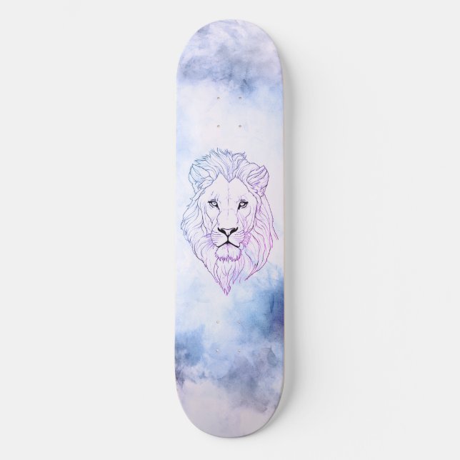 Tie-dye lejon skateboard (Framsida)