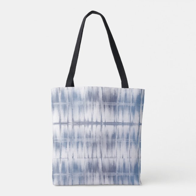 Tie Dye Light Blue Denim Shades Tote Tygkasse (Baksida)