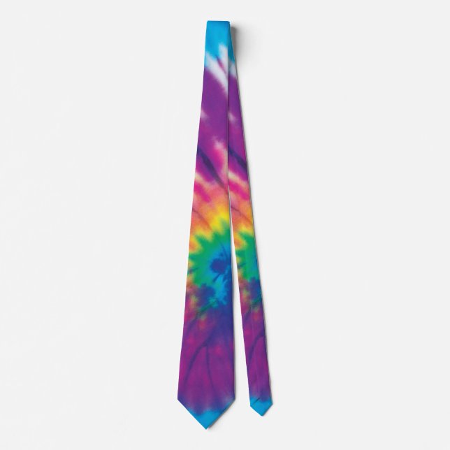 Tie-Dye Lila Blue Gult Cute Colorful Mönster Slips (Framsida)