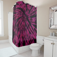 Tie-Dye Lila Rosa Svart Hippie Retro Mönster