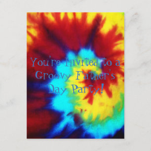 Tie Dye look Fars dag Party-inbjudan Inbjudningar