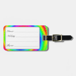 Tie Dye Luggage Tag Bagagebricka