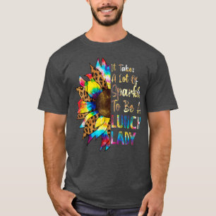 Tie Dye Lunch Dam Lacher Sunroll Leopard Back T Shirt