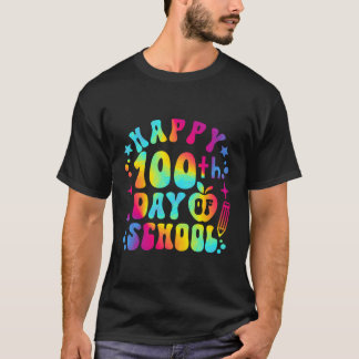 Tie Dye Lycklig 100th Day of School Studenter Kids T Shirt