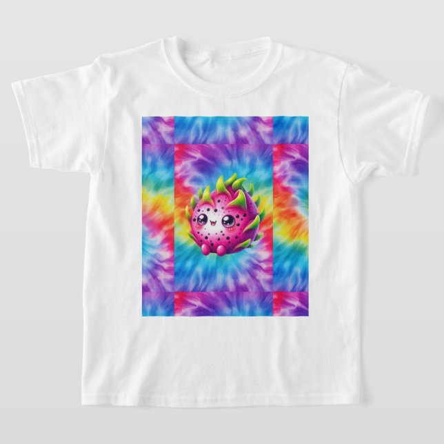 Tie-Dye Lycklig Dragon Fruit T Shirt (Laydown)