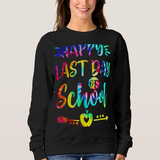 Tie Dye Lycklig i Student G T Shirt (Framsida)