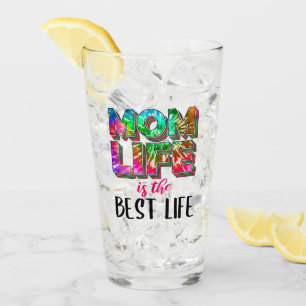 Tie Dye Mamma Life är det bästa livet Glaskopp