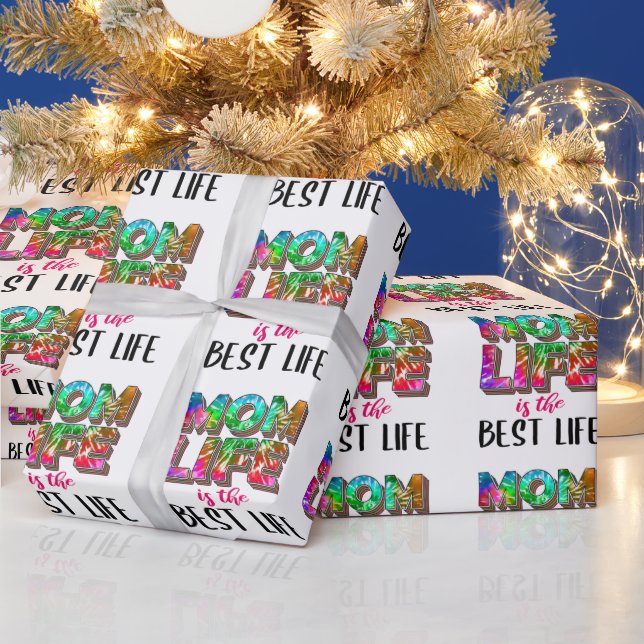 Tie Dye Mamma Life är det bästa livet Presentpapper (Helgdagar)