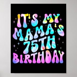 Tie-dye mammas 75-årsdag glad 75 år gammal poster