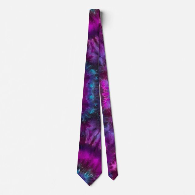 Tie-Dye-Manar i Lila, blå och Magenta Slips (Framsida)