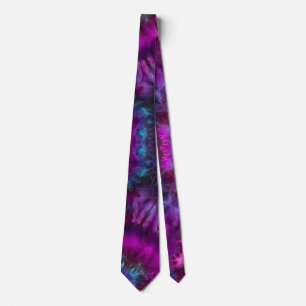 Tie-Dye-Manar i Lila, blå och Magenta Slips