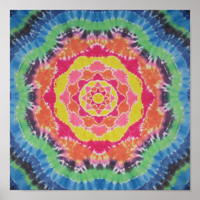 Tie Dye Mandala Canvas Poster (Framsidan)