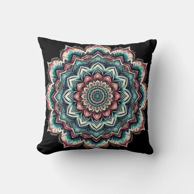 Tie-Dye Mandala Dekorativ kudde (Framsida)