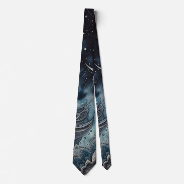 Tie-dye Mid-Night Neck Tie Slips (Framsida)