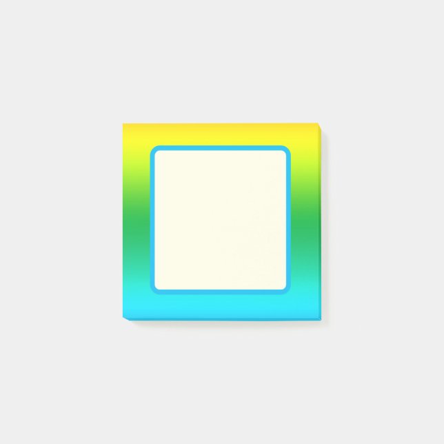 Tie Dye Mid Spectrum Rainbow Colors  Post-it Block (Framsida)