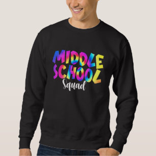 Tie Dye Mitten School Squad Back to school Lacher Lång Ärmad Tröja