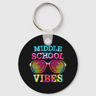 Tie Dye Mitten School Vibes Teacher Student Back T Nyckelring