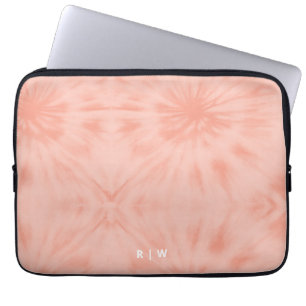 Tie Dye Modern pastel för Rosa av korall Laptop Fodral