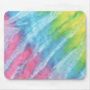 Tie Dye Modern Rosa Teal Grönt Boho Musmatta