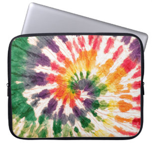 Tie Dye mönster. Hand plockade regnbågsshibori. BL Laptop Fodral