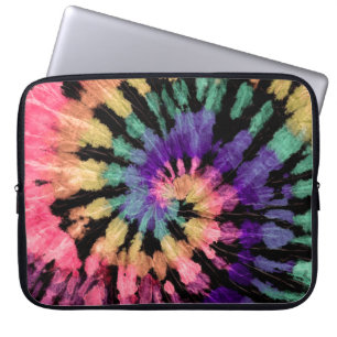 Tie Dye mönster. Hand plockade regnbågsshibori. BL Laptop Fodral