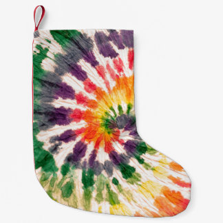 Tie Dye mönster. Hand plockade regnbågsshibori. BL Liten Julstrumpa