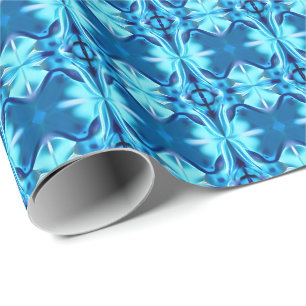 Tie Dye Mönster i Indigo och Ice Blue Presentpapper