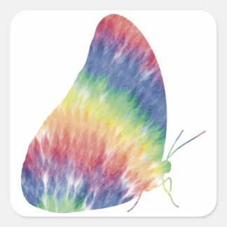Tie Dye Morpho Sticker Fyrkantigt Klistermärke